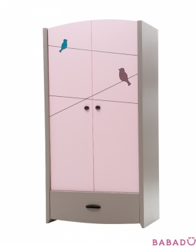 Шкаф 2-х дверный Pink Birdy NewJoy (НьюДжой)