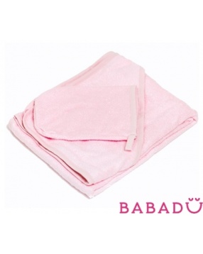 Махровое полотенце 110х110 розовое Italbaby (Италбеби)