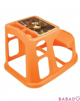 Стол-парта для детей Маша и медведь с аппликацией оранжевый Бытпласт