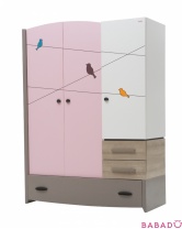 Шкаф 3-х дверный Pink Birdy NewJoy (НьюДжой)
