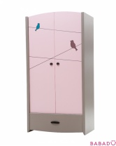 Шкаф 2-х дверный Pink Birdy NewJoy (НьюДжой)