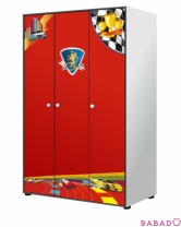 Шкаф 3-дверный RX800 Red (габариты 1980*1320*600), цвет красный