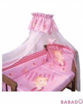 Комплект в кроватку Мишутка 7 предметов розовый Золотой Гусь