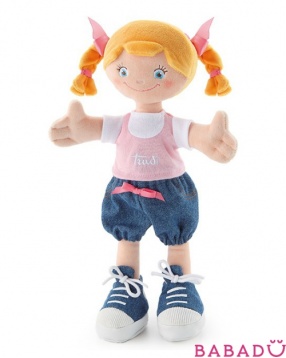 Кукла мягкая Девочка с косичками 30 см Trudi