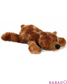 Медведь коричневый лежачий 35 см Aurora (Аврора)