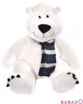 Медведь белый с шарфом 45 см Aurora (Аврора)