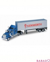 Модель грузовика Kenworth W900 с прицепом 1:32 Welly (Велли) в ассортименте
