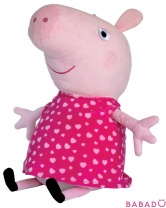 Мягкая игрушка Свинка Пеппа с сердечками 50 см (Peppa Pig)