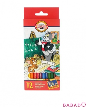 Набор цветных карандашей 12 шт. Том и Джери Koh I Noor (Кохинор)