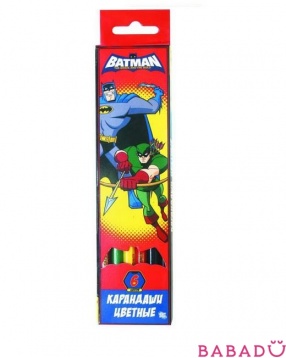 Набор цветных карандашей 6 шт. Бэтмен Action!