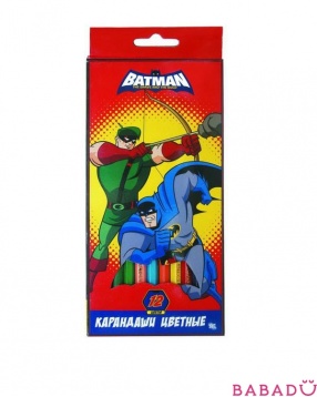 Набор цветных карандашей 12 шт. Бэтмен Action!