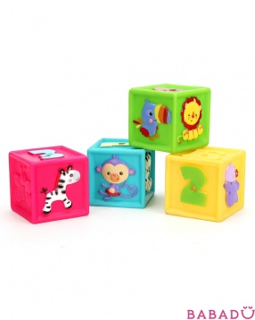 Кубики-пищалки для ванной Fisher Price Играем вместе