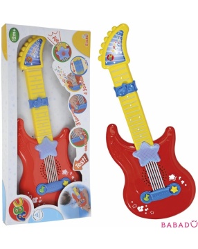 Музыкальная гитара со светом и звуком 43 см на батарейках Simba Baby (Симба Беби)