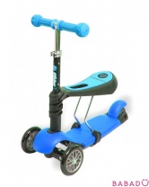 Самокат-каталка с сиденьем Glider seat blue Y-bike