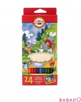 Набор цветных карандашей 24 шт. Том и Джери Koh I Noor (Кохинор)