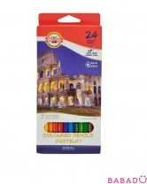 Набор цветных карандашей 24 шт. 7 чудес света Koh I Noor (Кохинор)
