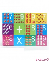 Набор 12 кубиков с цифрами Маша и медведь Играем Вместе