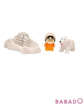 Набор для ванной Эскимос льдина и белый медведь 1toy
