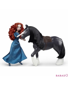 Кукла Мерида и сказочный конь Храбрая сердцем принцесса Диснея (Mattel Disney Princess)