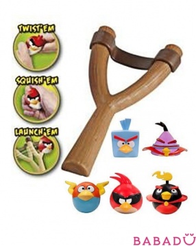 Набор игрушка-мялка Angry Birds  Space Кристалл S2 с рогаткой Tech4Kids в ассортименте