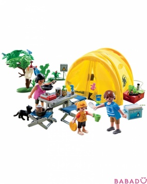 Семья и палатка Playmobil (Плеймобил)