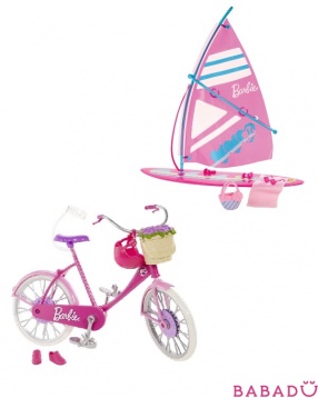 Аксессуары для прогулки (виндсерф и велосипед) Mattel Barbie (Маттел Барби) в ассорт.