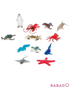 Набор из 12 морских животных 5 см Играем вместе в ассорт.