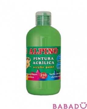 Акриловая краска 250 мл светло-зеленая Alpino (Альпино)