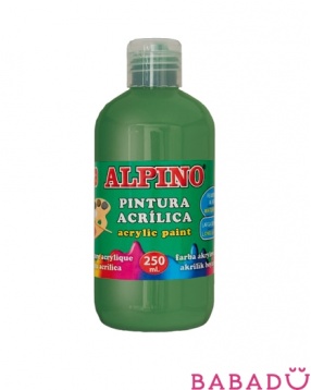 Акриловая краска 250 мл зеленая Alpino (Альпино)