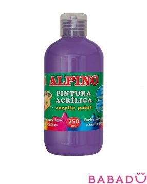 Акриловая краска 250 мл светло-фиолетовая Alpino (Альпино)