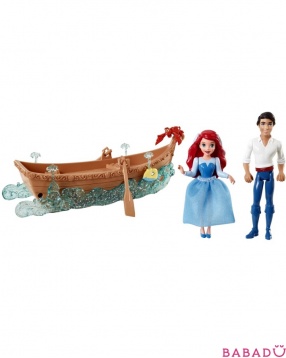 Набор Ариэль и Эрик на лодке Принцессы Disney Mattel (Маттел)