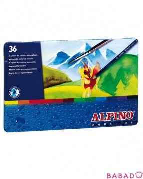 Цветные шестигранные акварельные карандаши AQUALINE 36 цветов Alpino (Альпино)