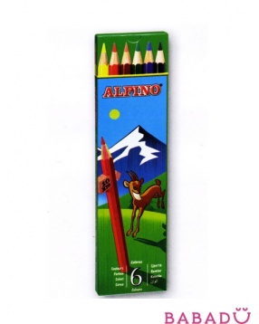 Цветные шестигранные карандаши 6 цветов Alpino (Альпино)