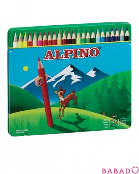 Цветные шестигранные карандаши 24 цвета Alpino (Альпино)