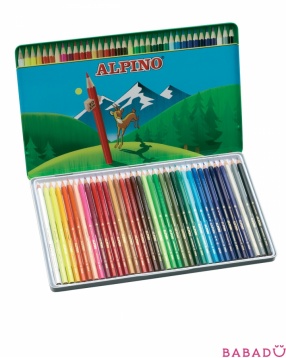 Цветные шестигранные карандаши 36 цветов Alpino (Альпино)