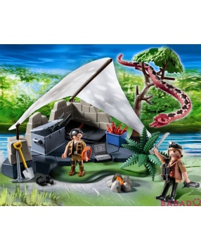 Лагерь искателей сокровищ с большой змеей Playmobil (Плеймобил)