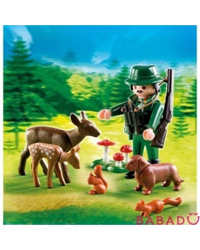 Егерь с лесными жителями в яйце Playmobil (Плеймобил)