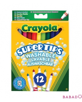 12 тонких фломастеров supertips Сrayola (Крайола)