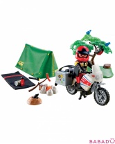 Мотоциклист и складная палатка  Playmobil (Плеймобил)