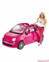 Кукла Барби и розовый фиат Mattel (Маттел)