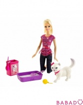 Кукла Барби ухаживает за кошечкой Mattel (Маттел)