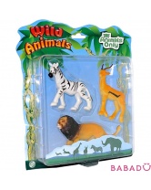 Дикие животные (зебра, лев, антилопа) 3шт. Toys Lab (Тойз Лаб)