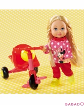 Кукла Еви Minnie Mouse на велосипеде Simba (Симба) в ассорт.