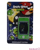Детский мобильный телефон Iphone Angry Birds зеленый 1toy
