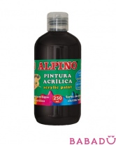 Акриловая краска 250 мл черная Alpino (Альпино)