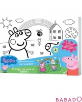 Роспись по холсту Свинка Пеппа и Джордж (Peppa Pig)