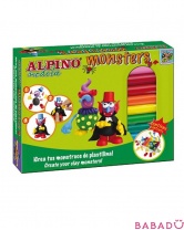 Набор пластилина Monsters (Ужастики) 12 цветов и 4 комплекта деталей Alpino (Альпино)