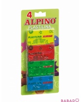 Набор пластилина 4 цвета 200 гр Alpino (Альпино)