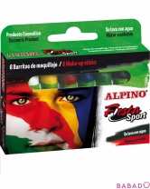 Набор для макияжа Спорт 6 цветов по 5 гр Alpino (Альпино)