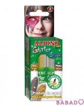 Набор карандашей для макияжа с блестками в форме помады 2 цвета (золот/серебр) Alpino (Альпино)